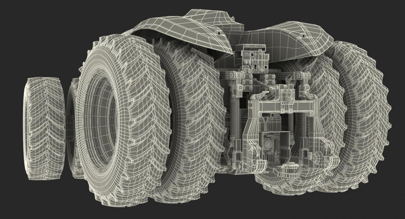 3D Tractors Rigged Collection