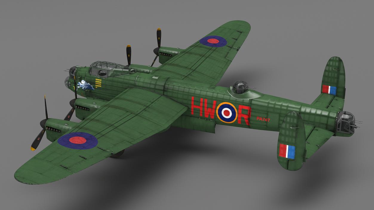 3D model Avro Lancaster Four Engined Heavy Bomber