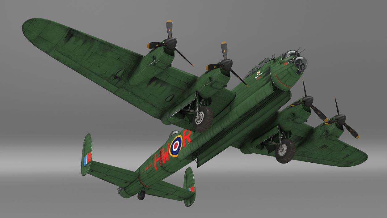 3D model Avro Lancaster Four Engined Heavy Bomber