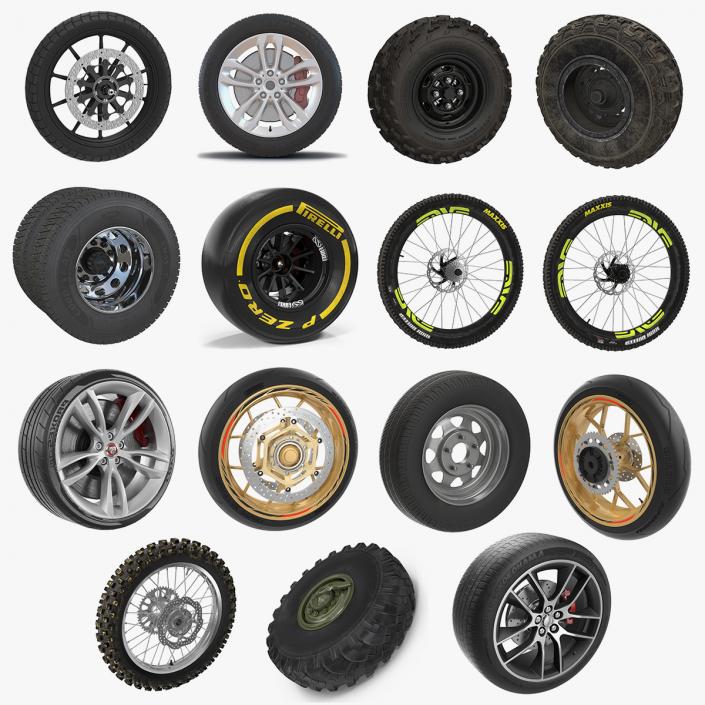 3D Wheels Big 3D Models Collection 3 model