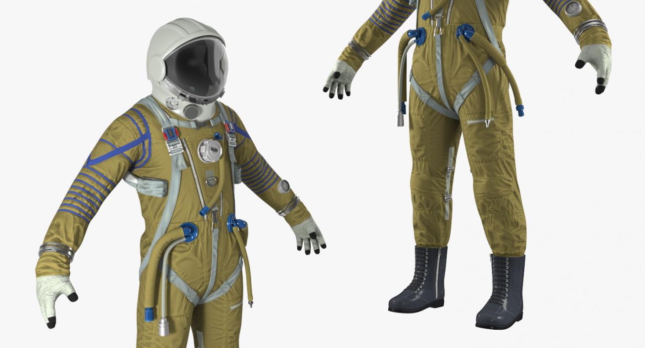 Space Suit Strizh with SK-1 Helmet 3D model