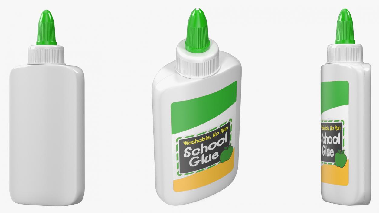 3D model Liquid School Glue Bottle 100g