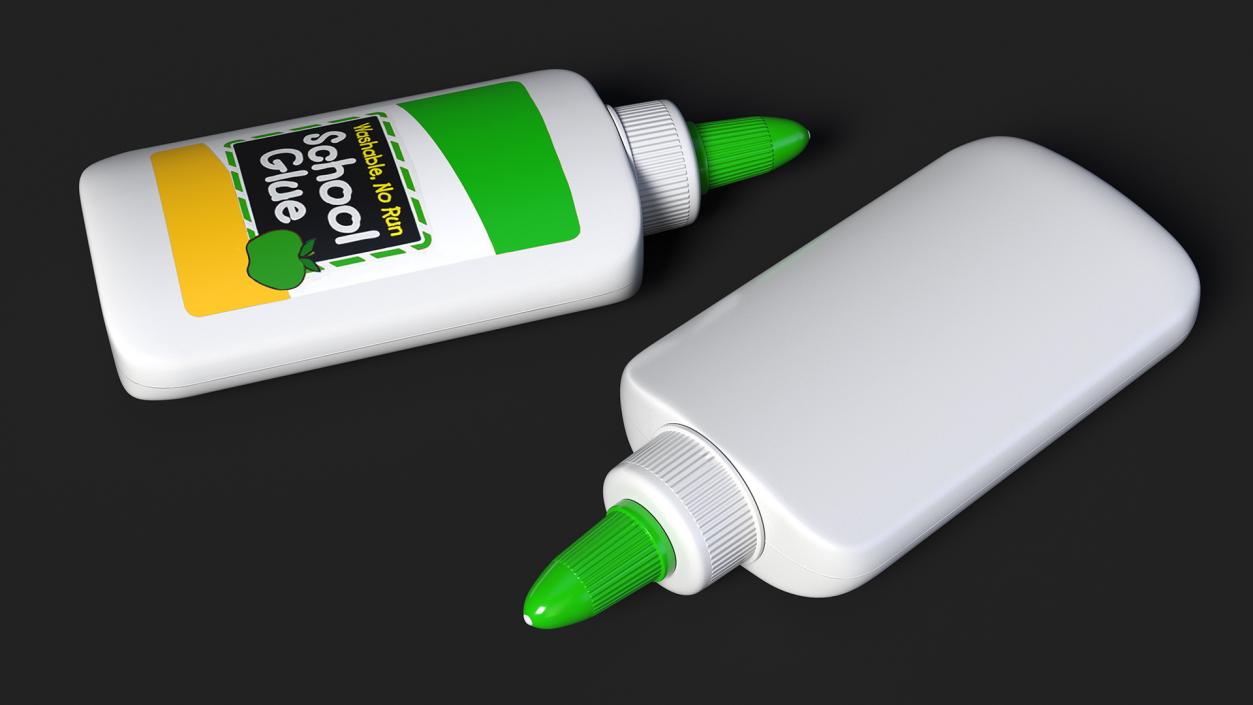 3D model Liquid School Glue Bottle 100g