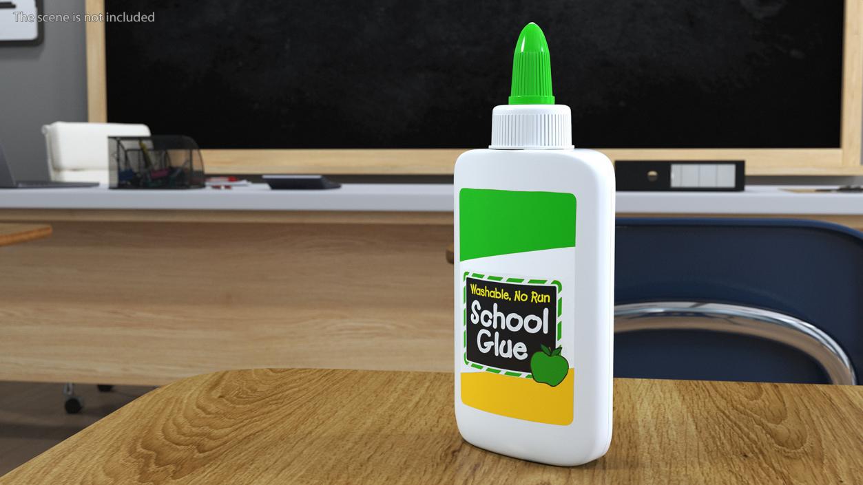 3D model Liquid School Glue Bottle 100g