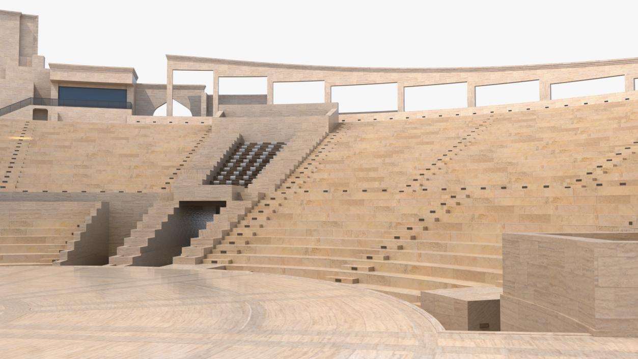 Katara Amphitheater Structure 3D model