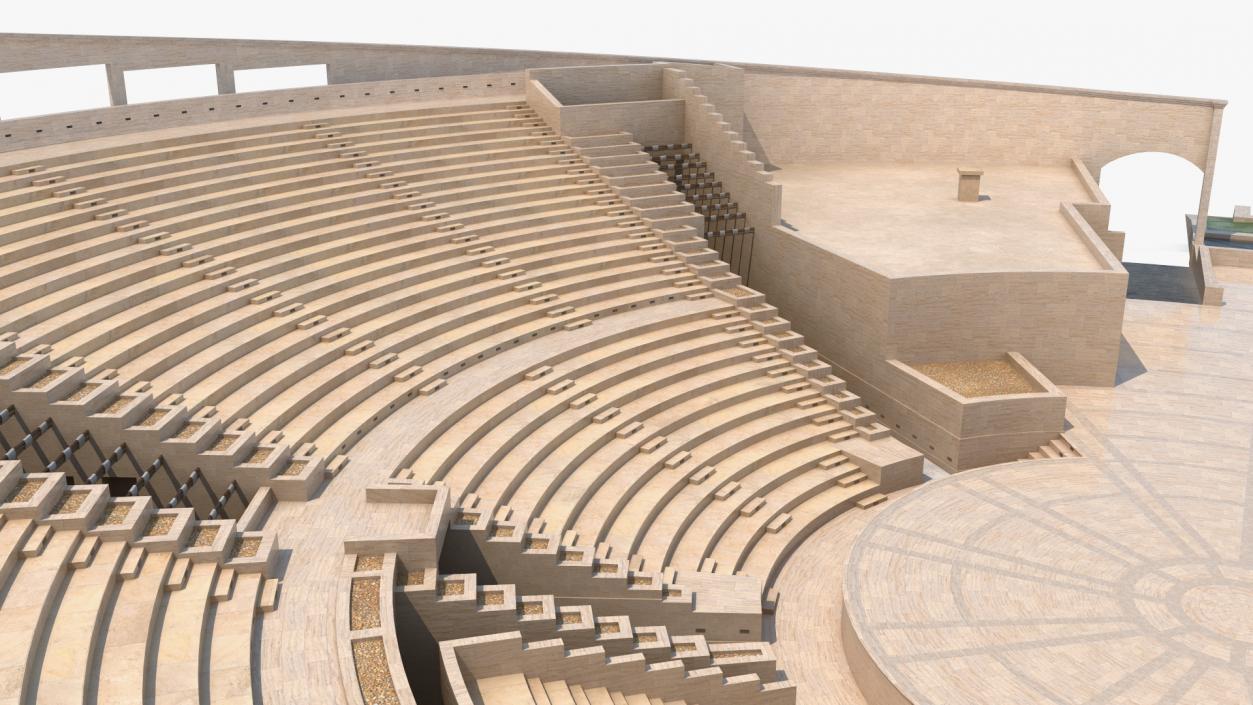 Katara Amphitheater Structure 3D model