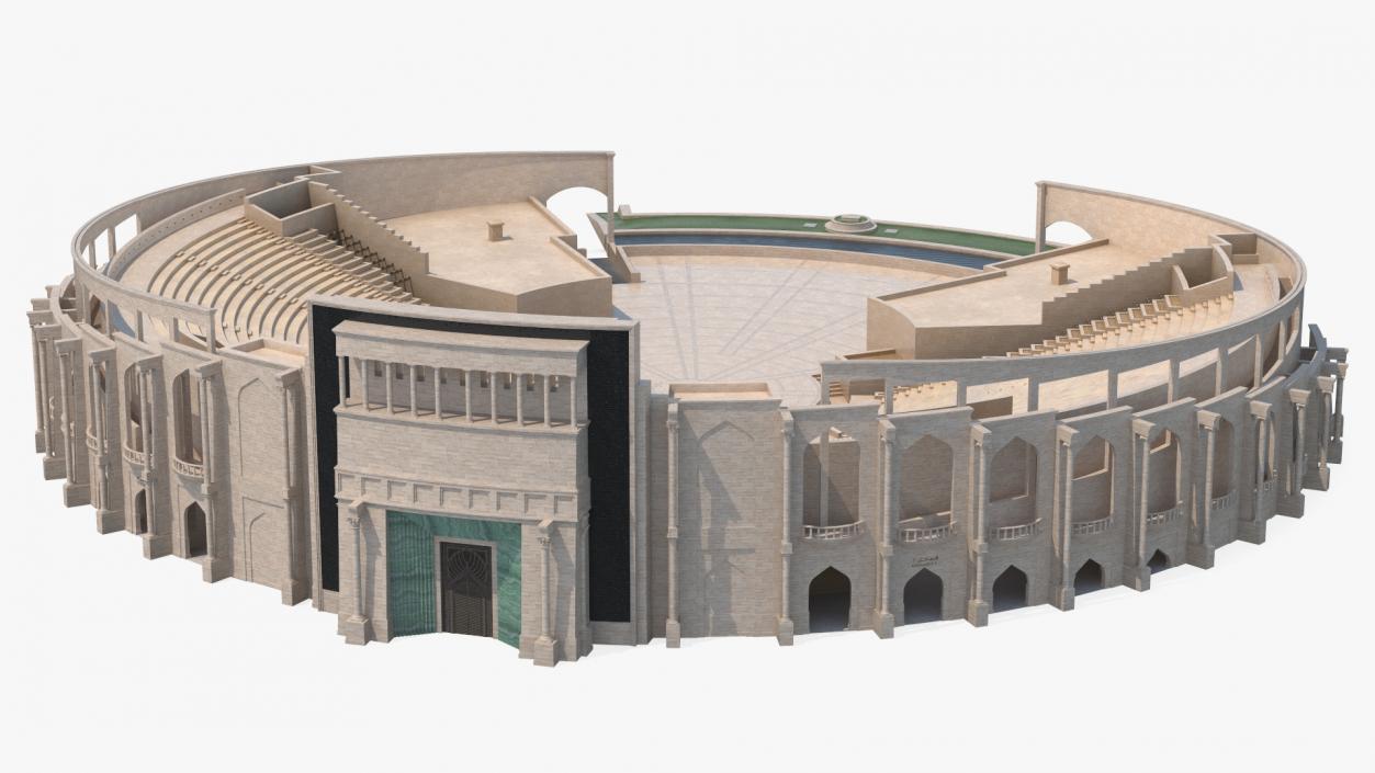 Katara Amphitheater Structure 3D model