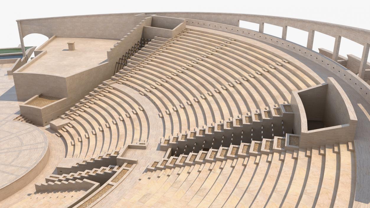 Katara Amphitheater Structure 3D model