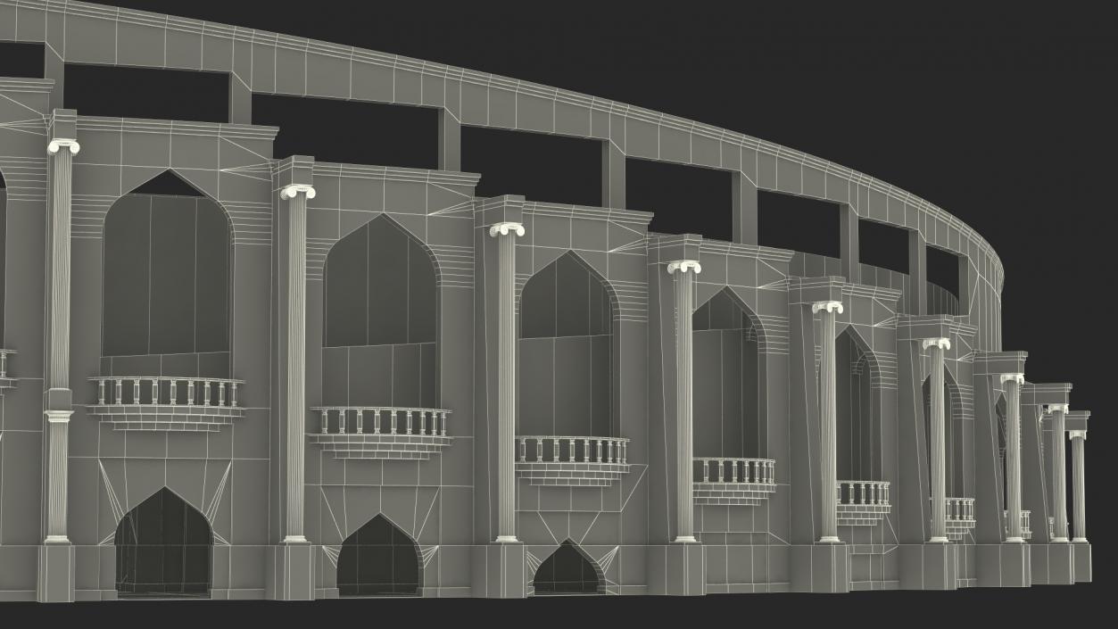 Katara Amphitheater Structure 3D model