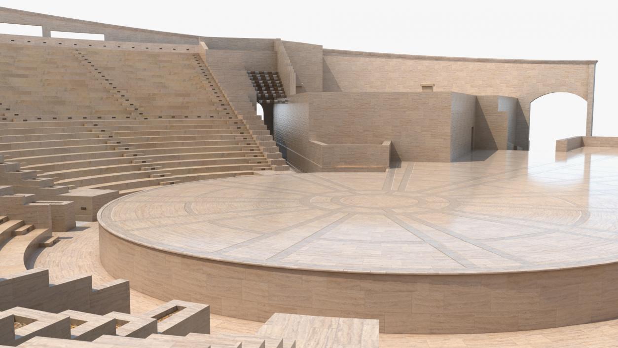 Katara Amphitheater Structure 3D model