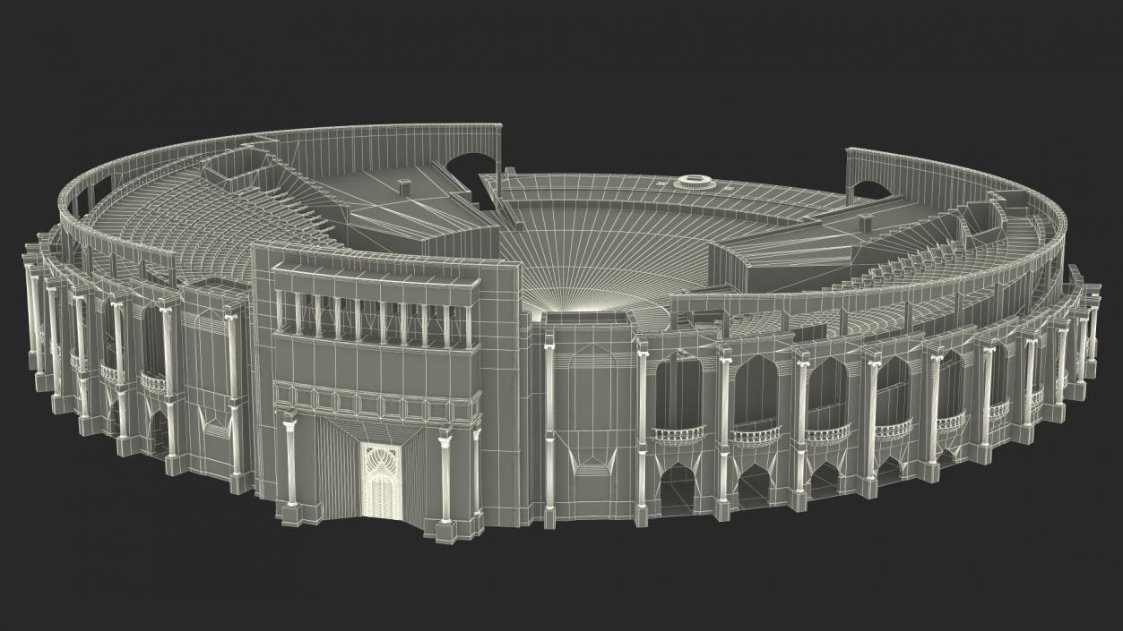 Katara Amphitheater Structure 3D model