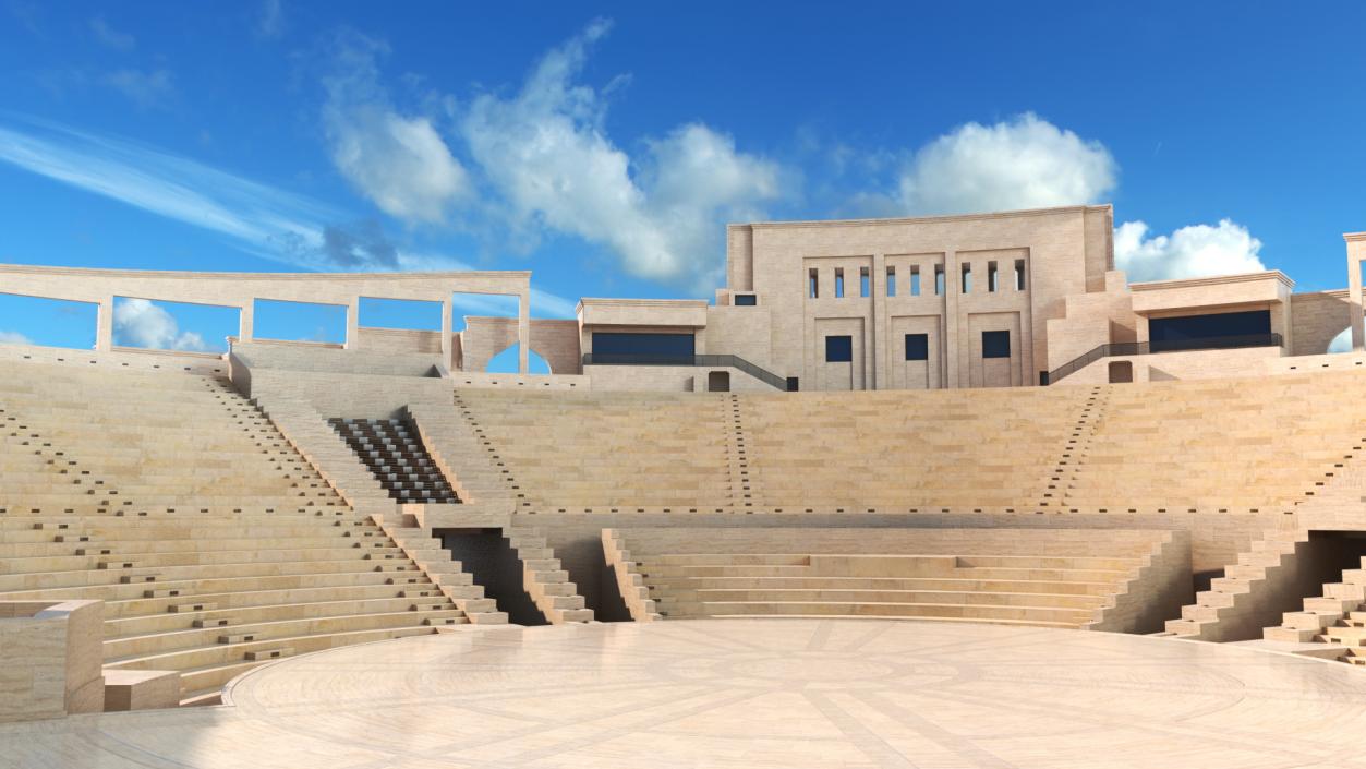 Katara Amphitheater Structure 3D model