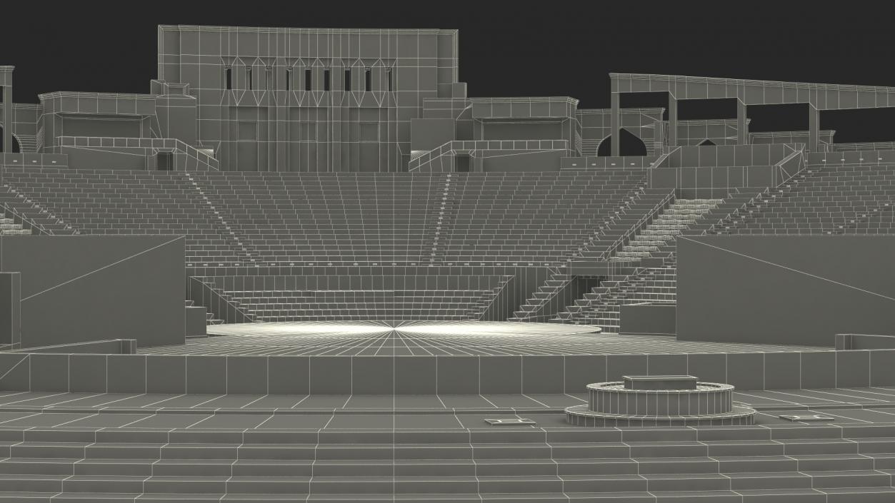 Katara Amphitheater Structure 3D model