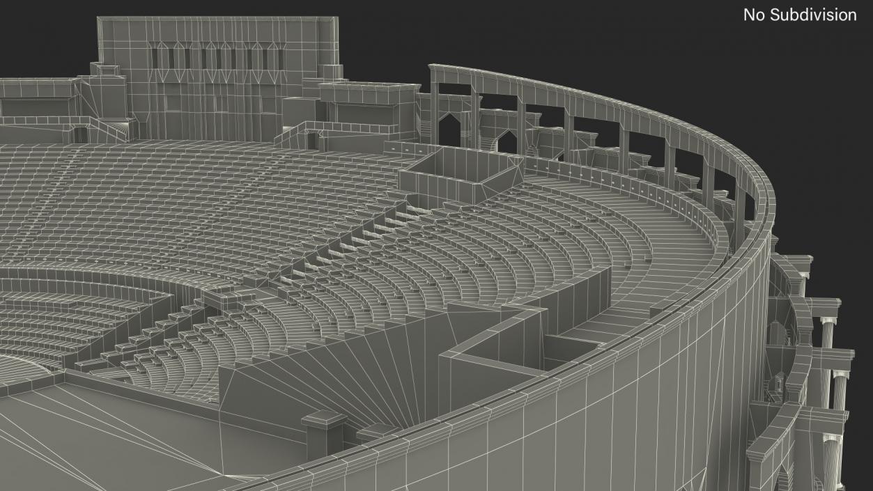 Katara Amphitheater Structure 3D model