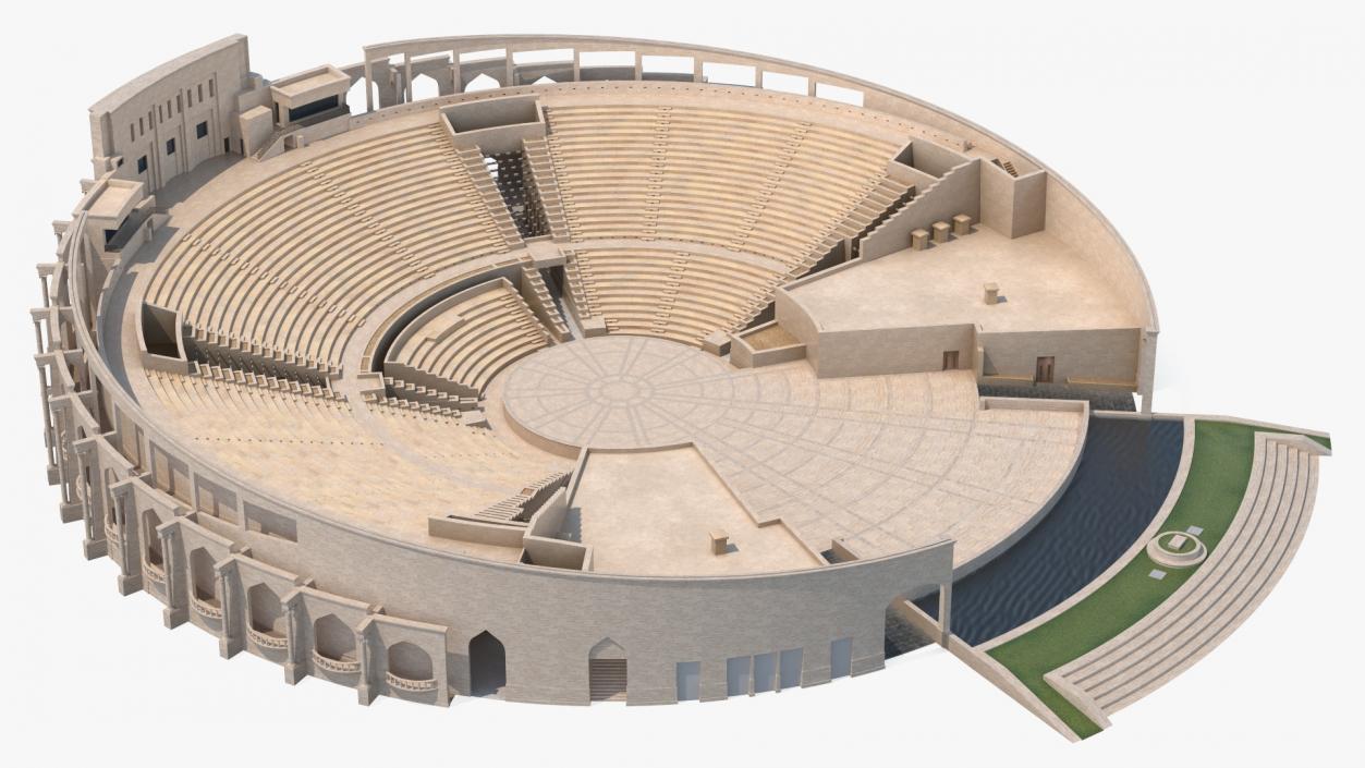 Katara Amphitheater Structure 3D model