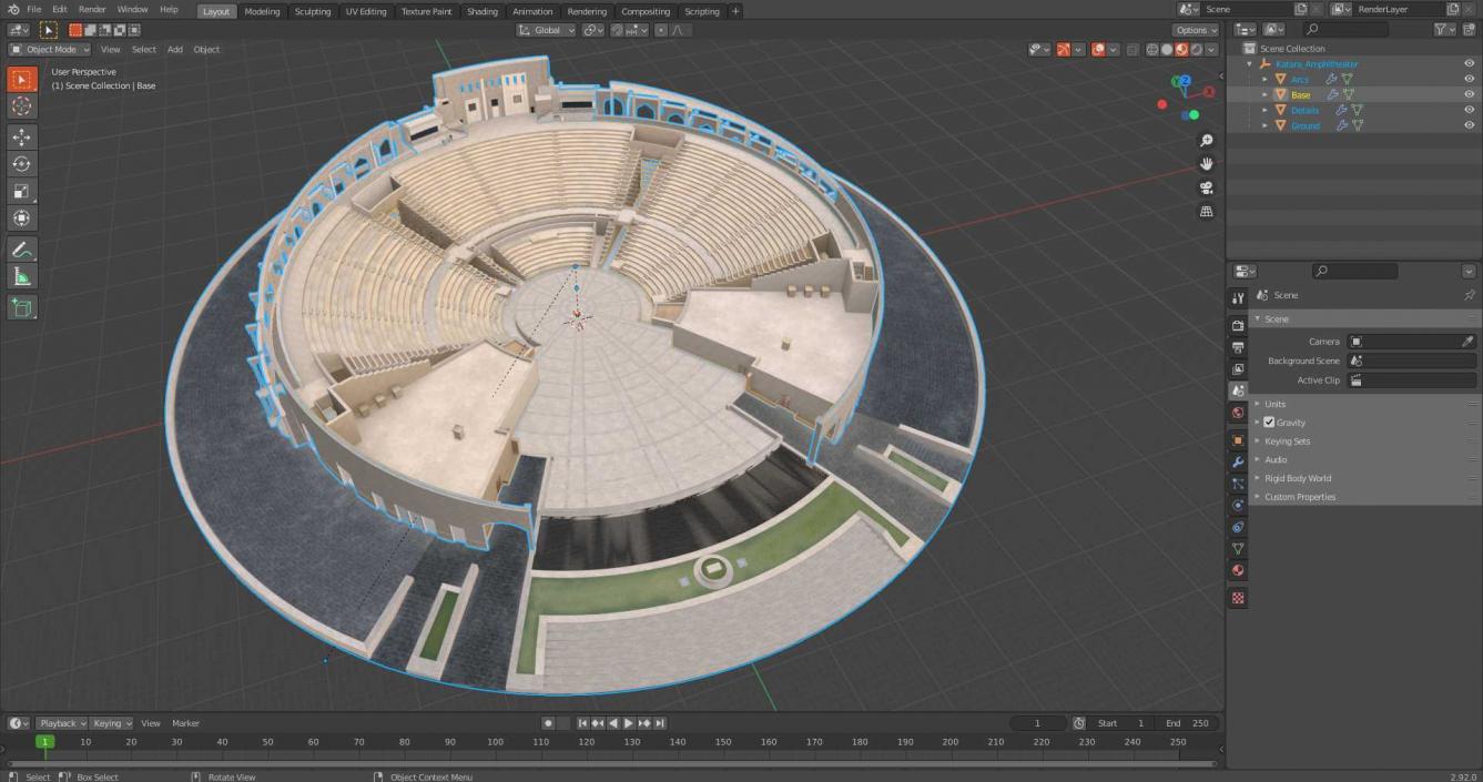 Katara Amphitheater Structure 3D model