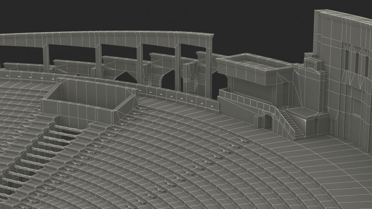 Katara Amphitheater Structure 3D model