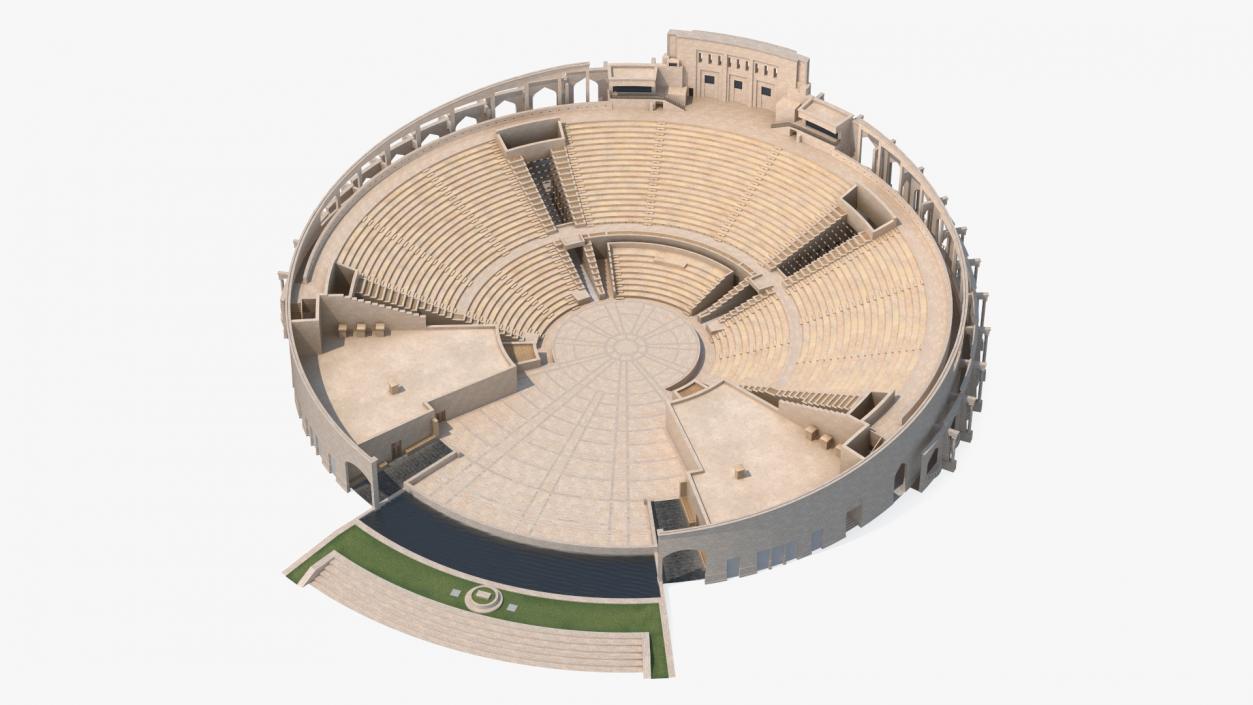 Katara Amphitheater Structure 3D model