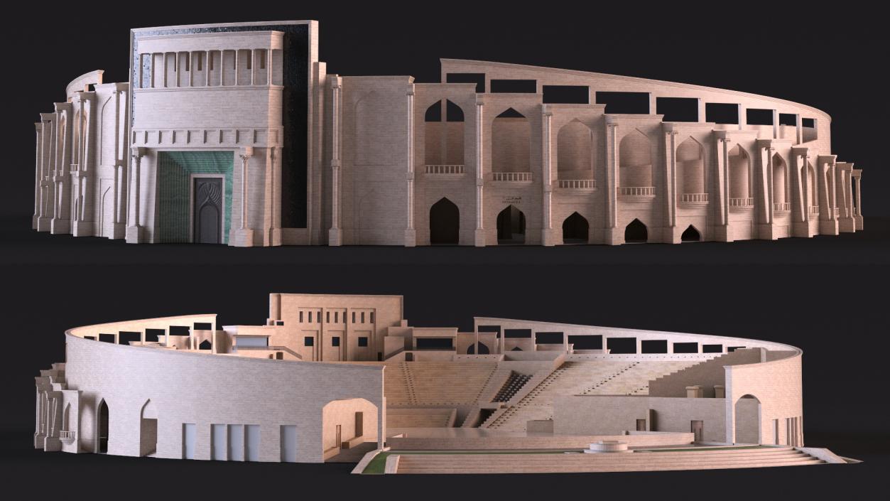 Katara Amphitheater Structure 3D model