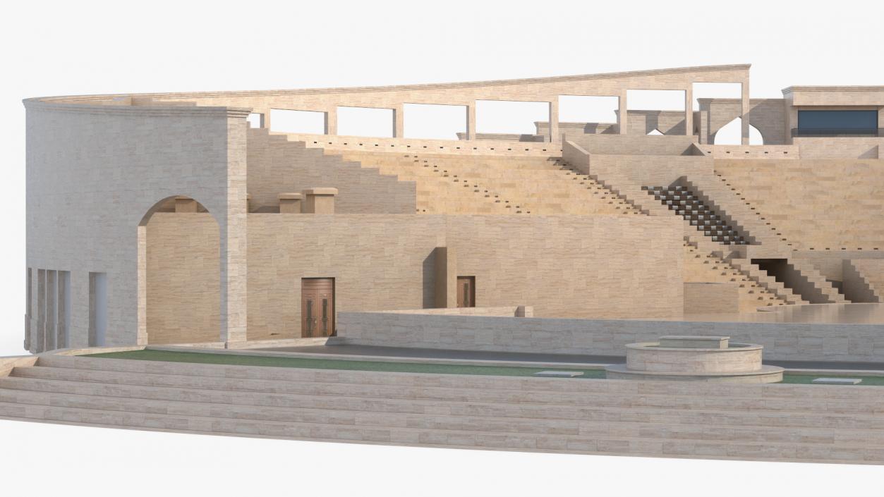 Katara Amphitheater Structure 3D model