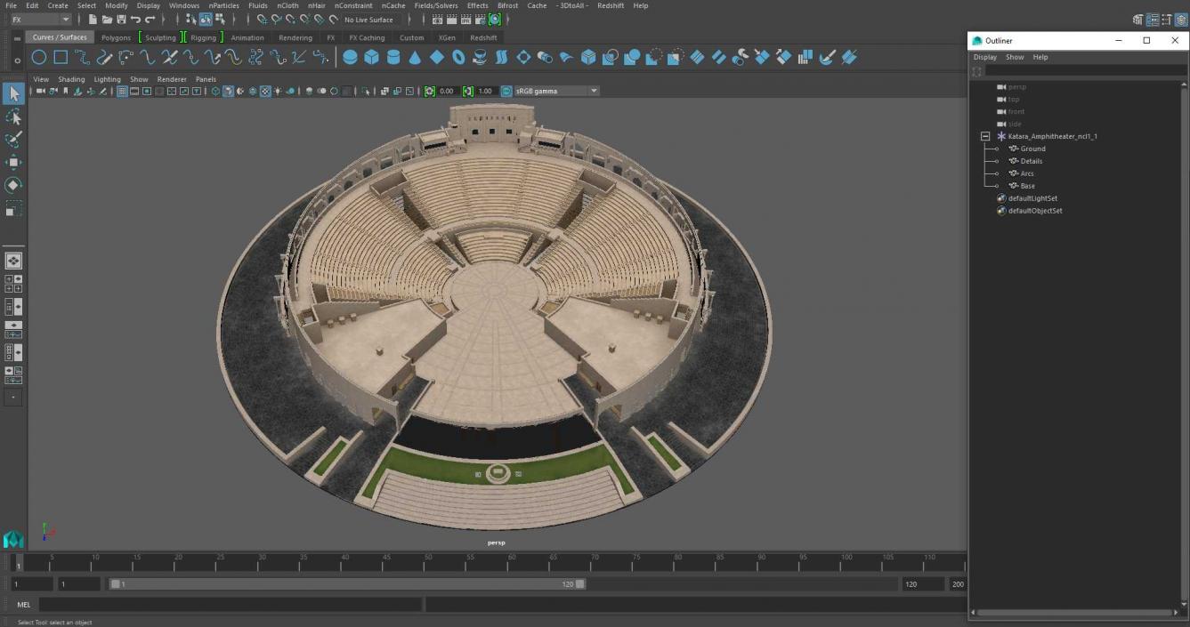 Katara Amphitheater Structure 3D model