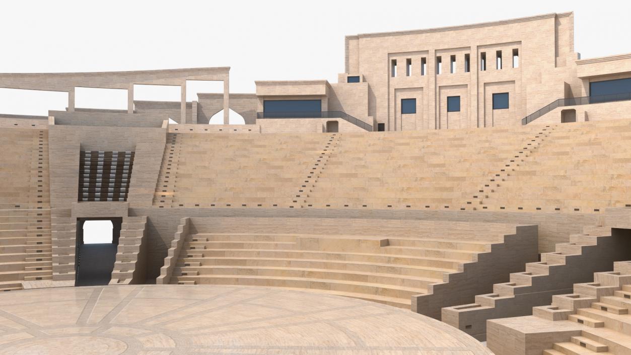 Katara Amphitheater Structure 3D model