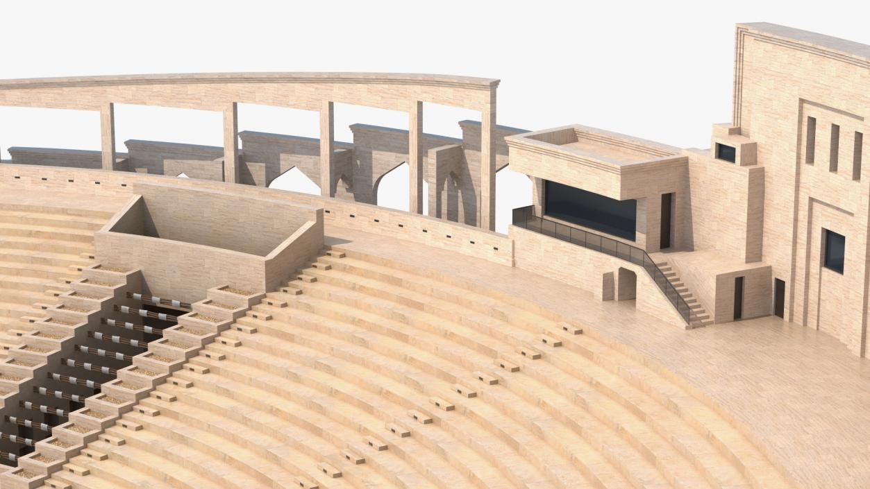 Katara Amphitheater Structure 3D model