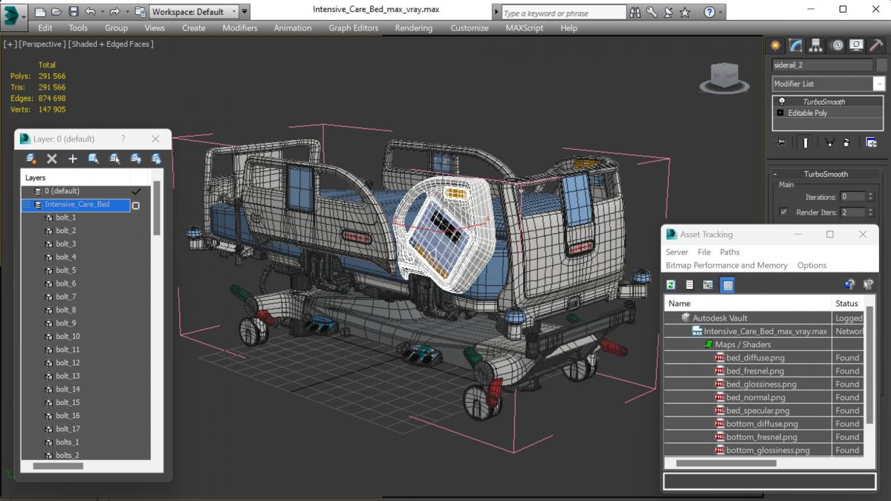 3D model Intensive Care Bed 2