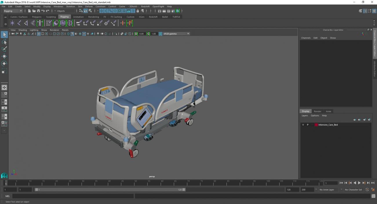 3D model Intensive Care Bed 2