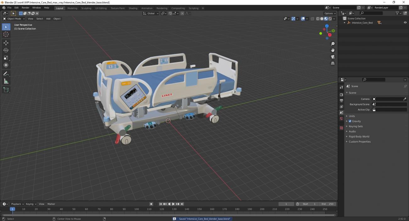 3D model Intensive Care Bed 2