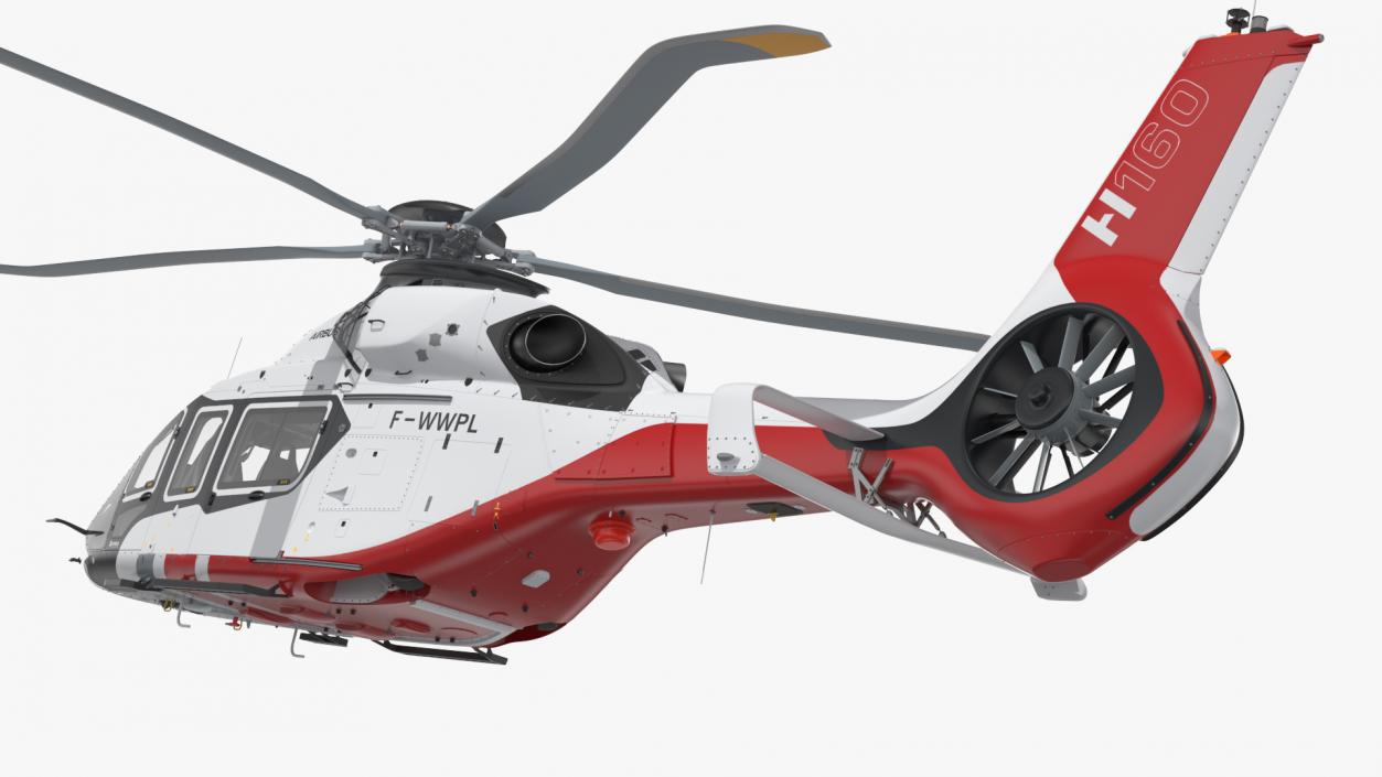 3D Airbus H160 Utility Helicopter Rigged for Maya