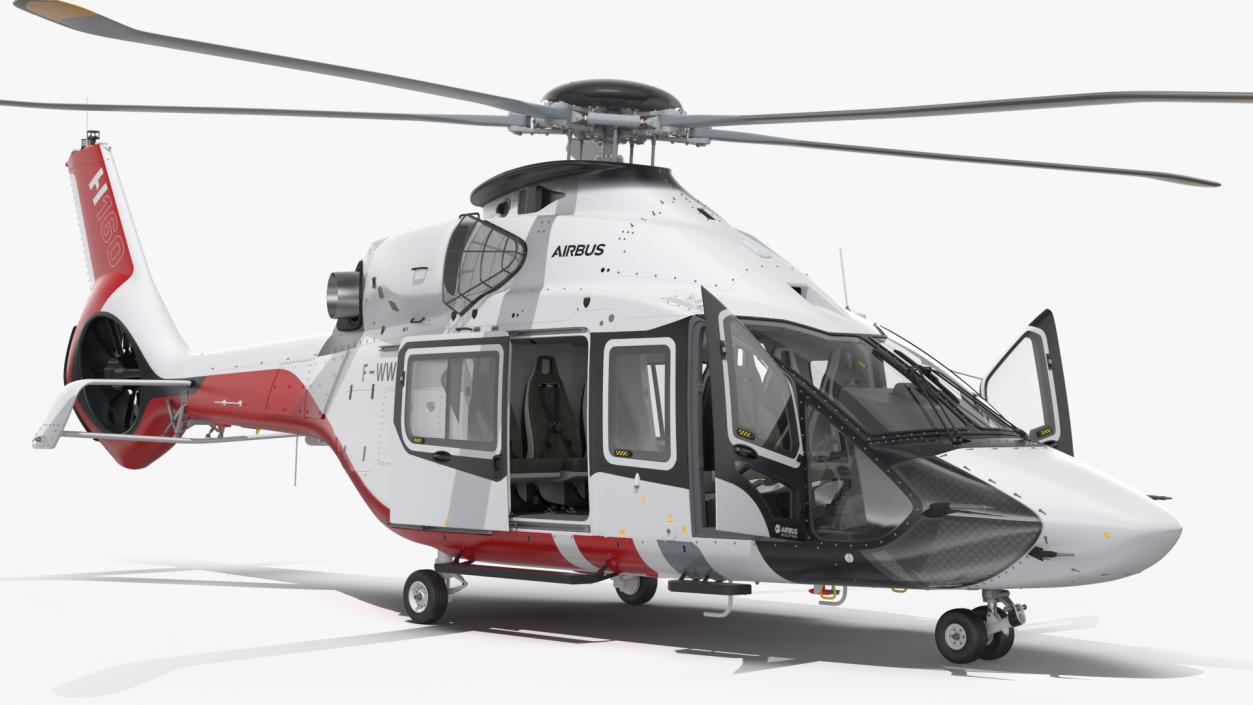 3D Airbus H160 Utility Helicopter Rigged for Maya