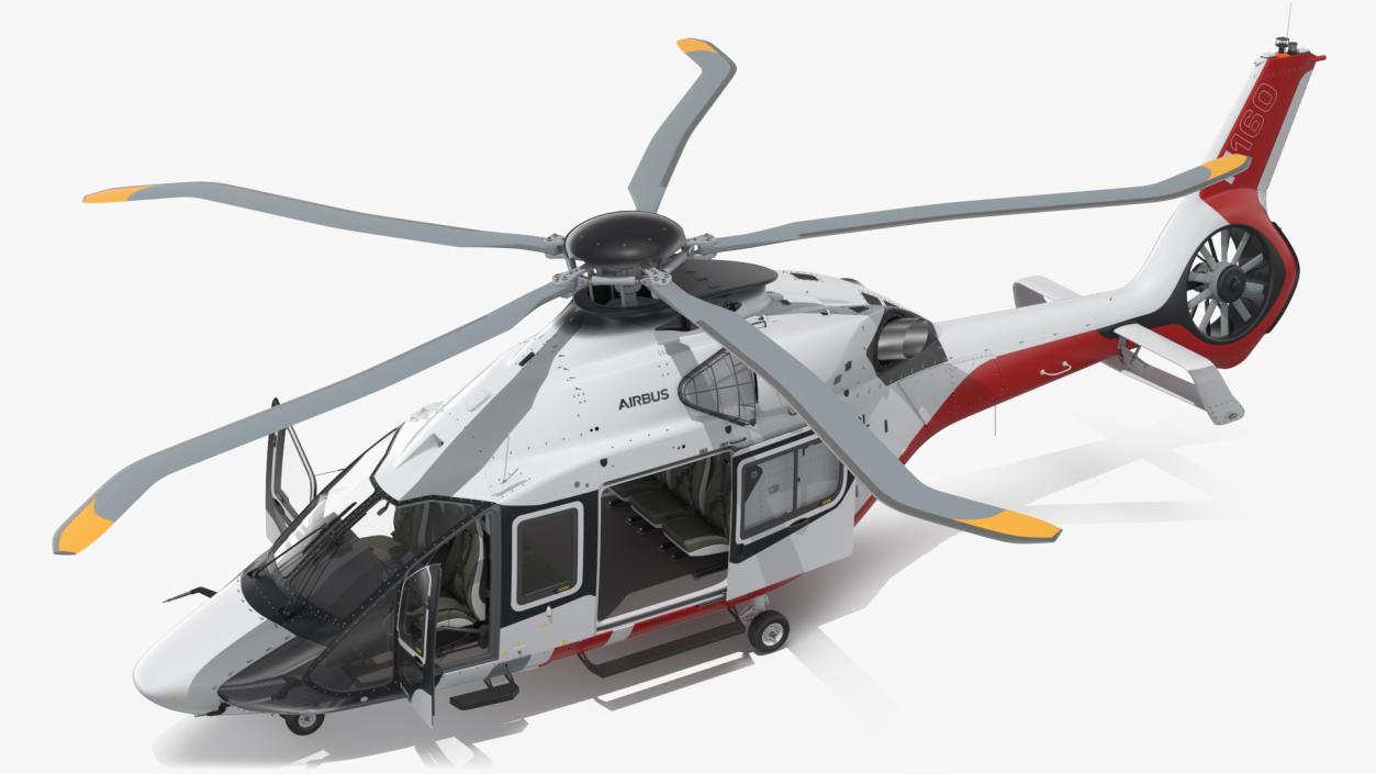 3D Airbus H160 Utility Helicopter Rigged for Maya