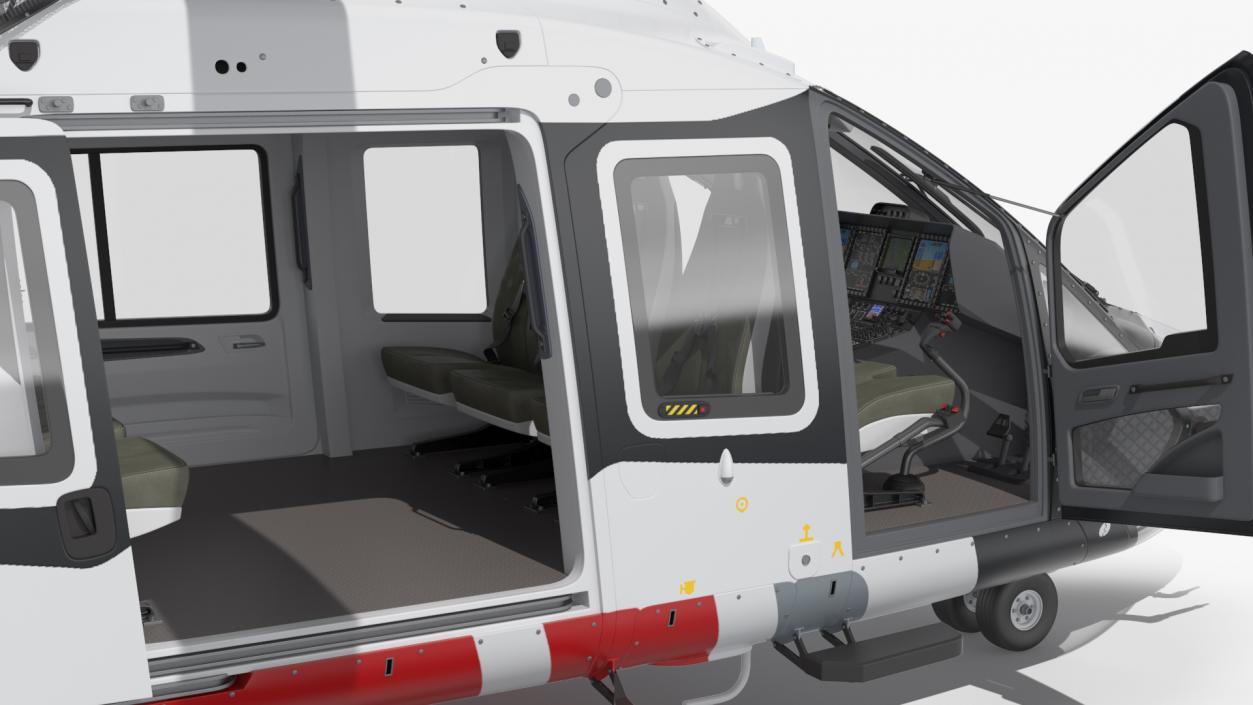 3D Airbus H160 Utility Helicopter Rigged for Maya