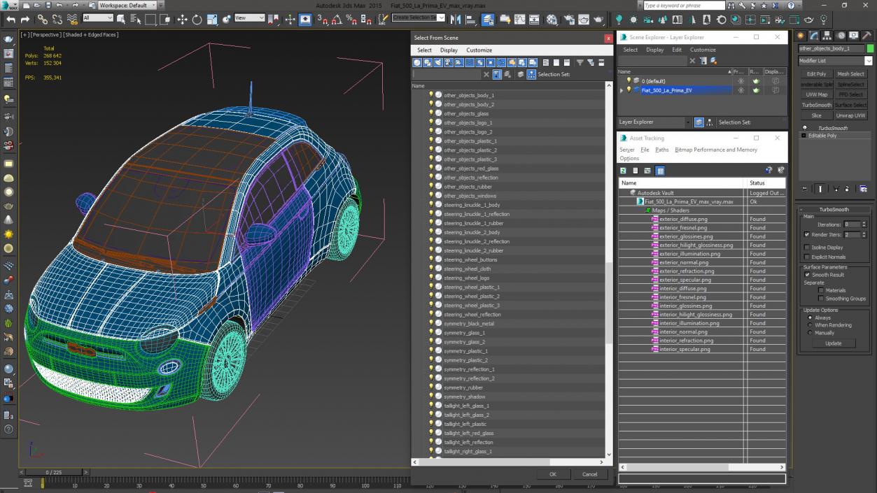 3D model Fiat 500 La Prima EV