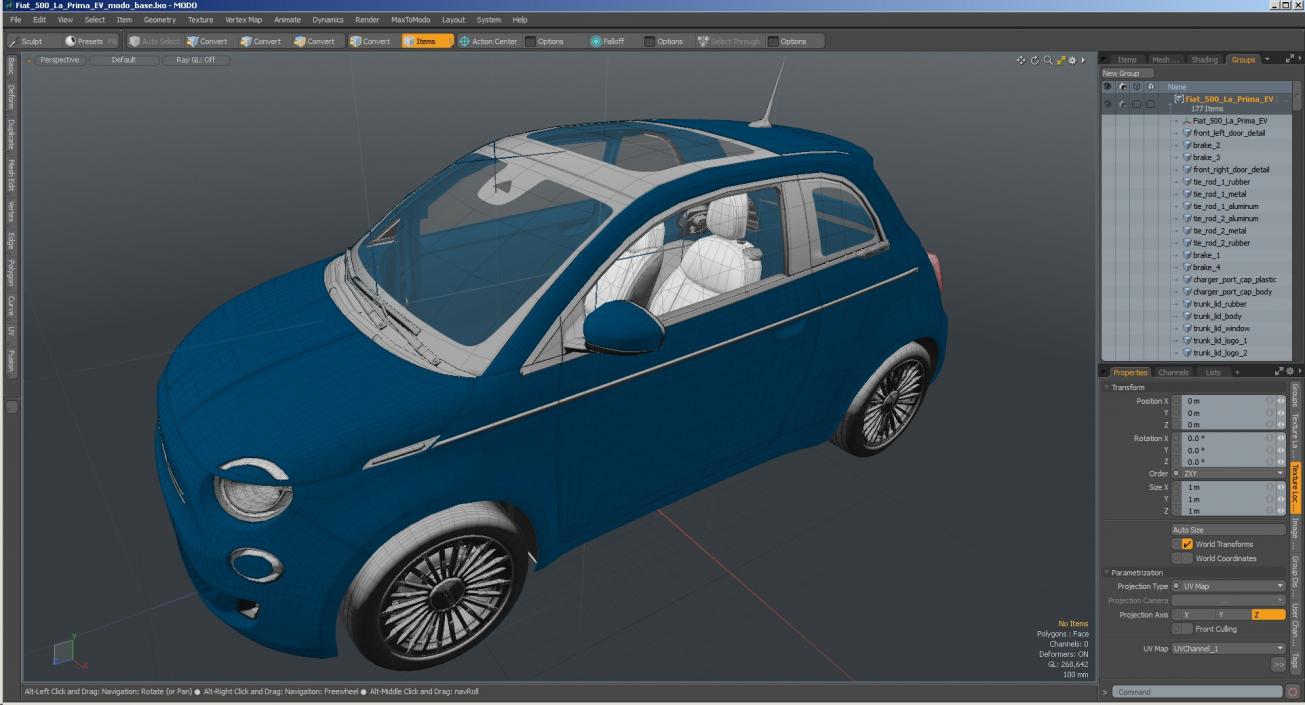 3D model Fiat 500 La Prima EV