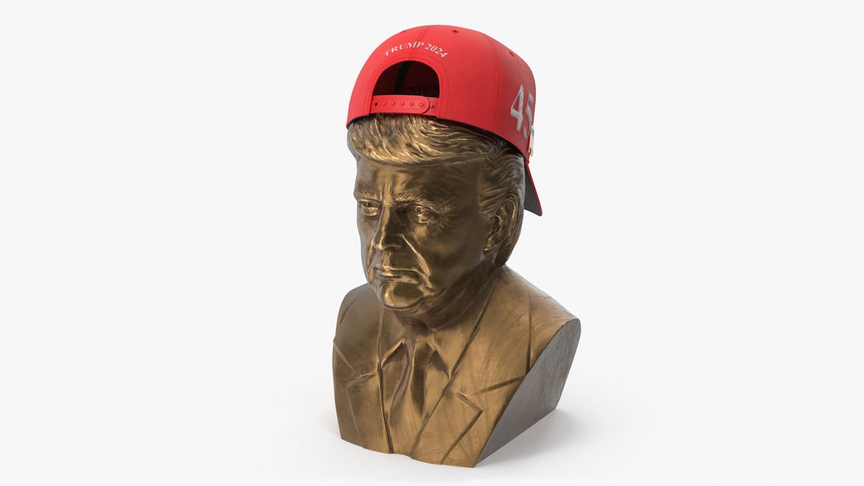 Bust of Trump with MAGA Cap 3D