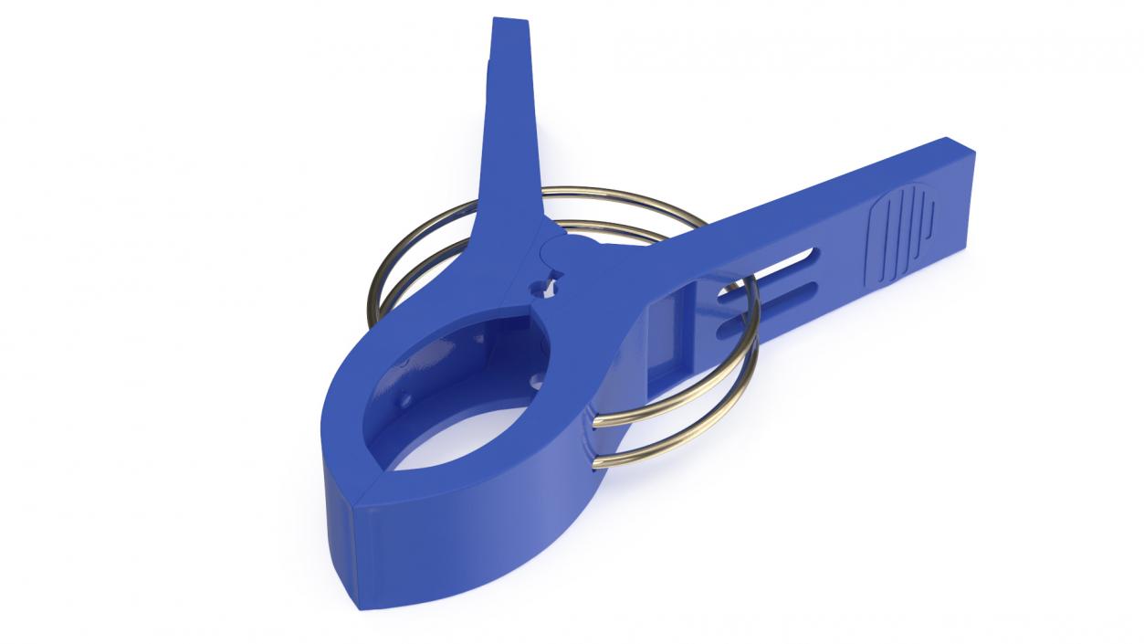 Clothes Peg Blue Plastic 3D model