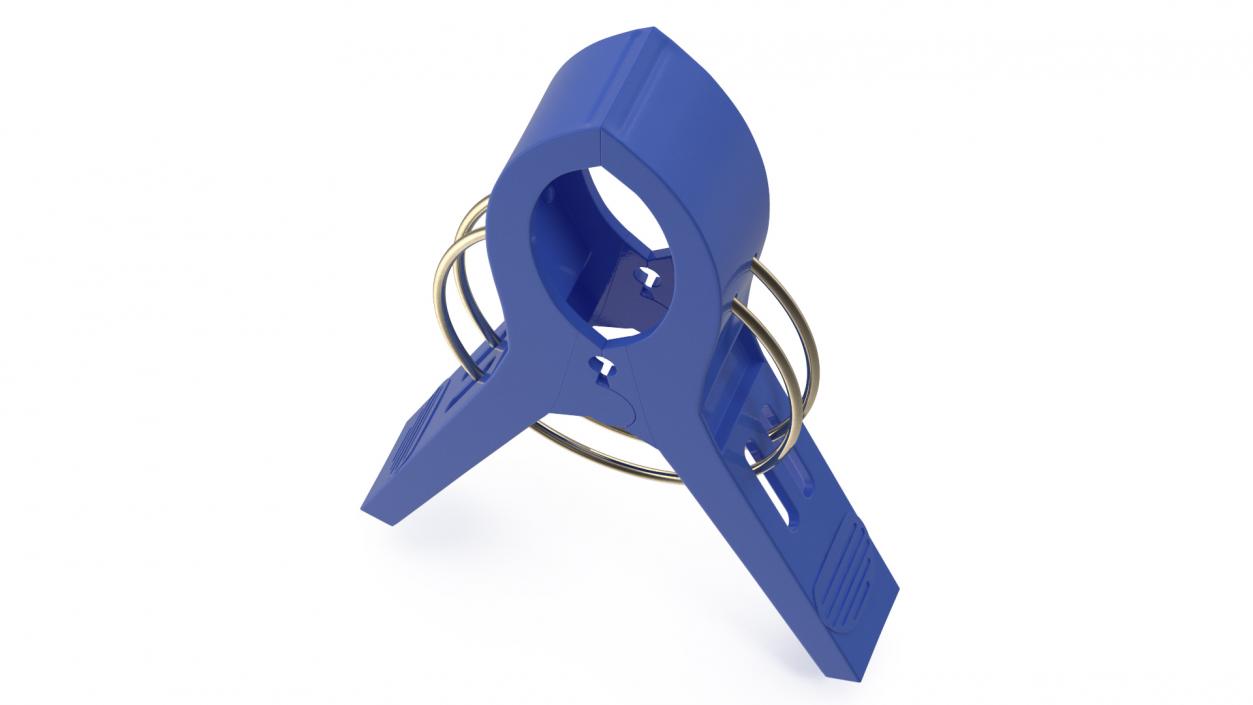 Clothes Peg Blue Plastic 3D model