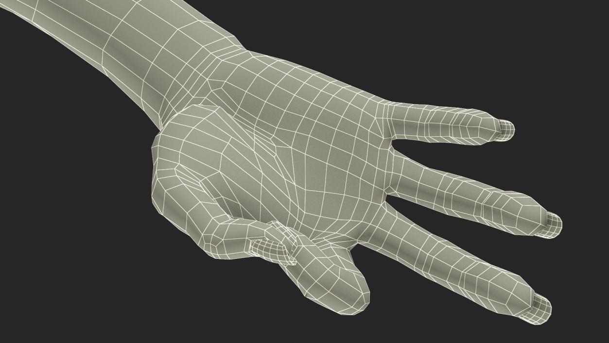 3D Dark Skinned Woman Hand OK Pose