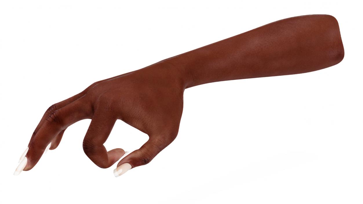 3D Dark Skinned Woman Hand OK Pose