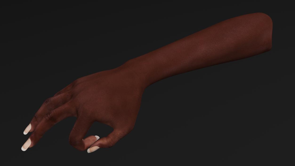 3D Dark Skinned Woman Hand OK Pose