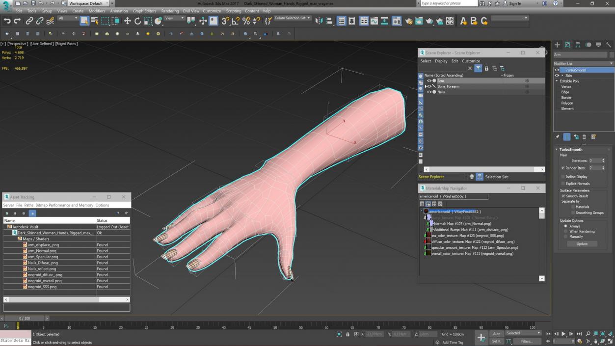 3D Dark Skinned Woman Hand OK Pose