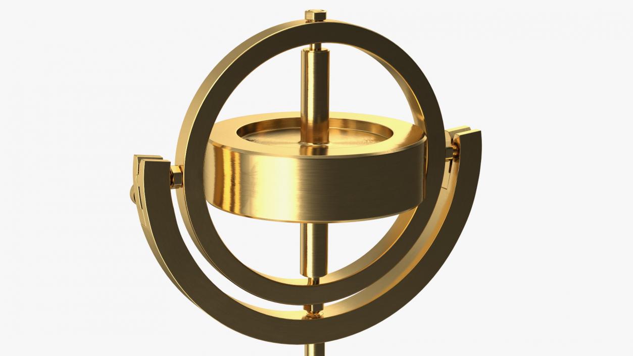 3D Vintage Brass Lecture Gyroscope Rigged model