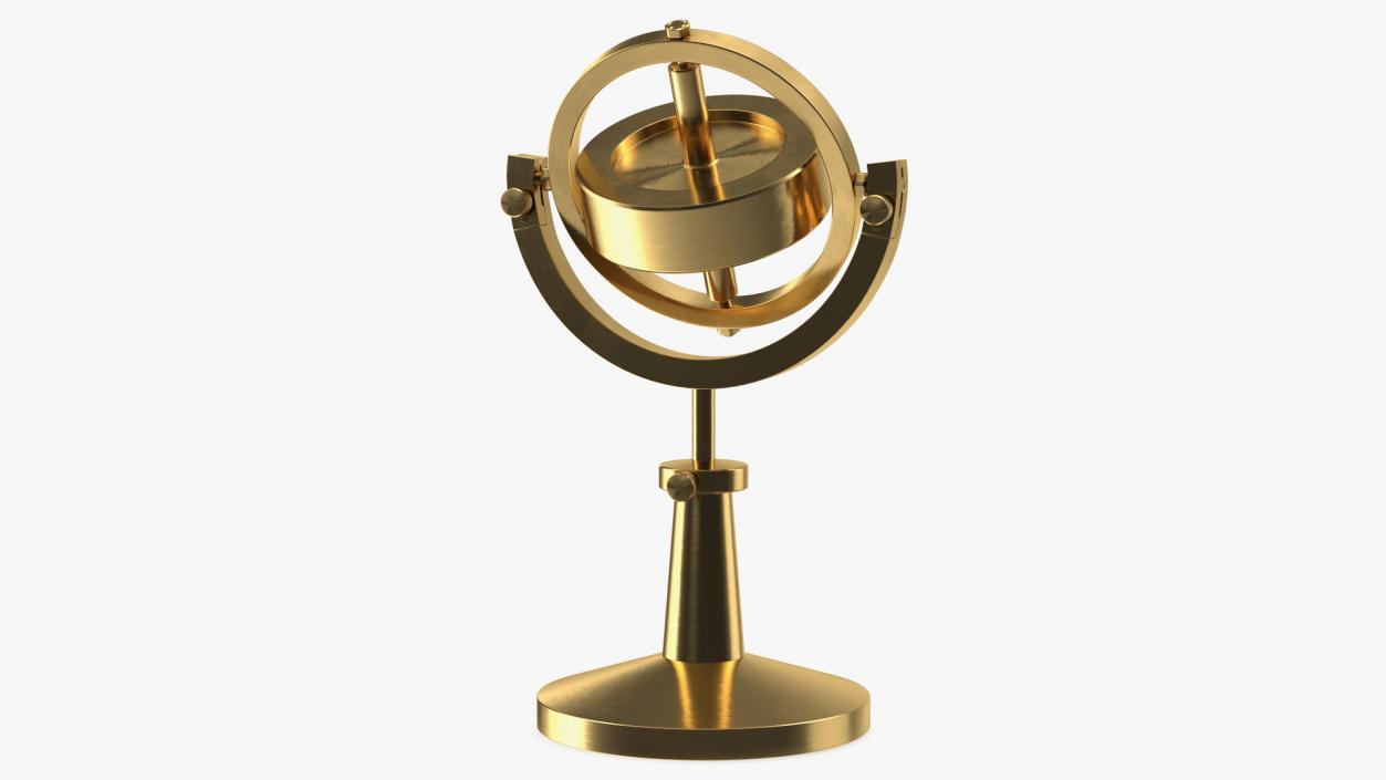 3D Vintage Brass Lecture Gyroscope Rigged model