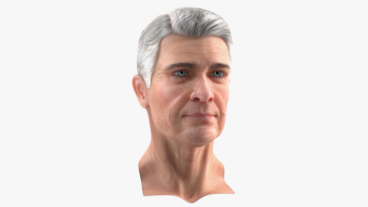 3D Elderly Man Head