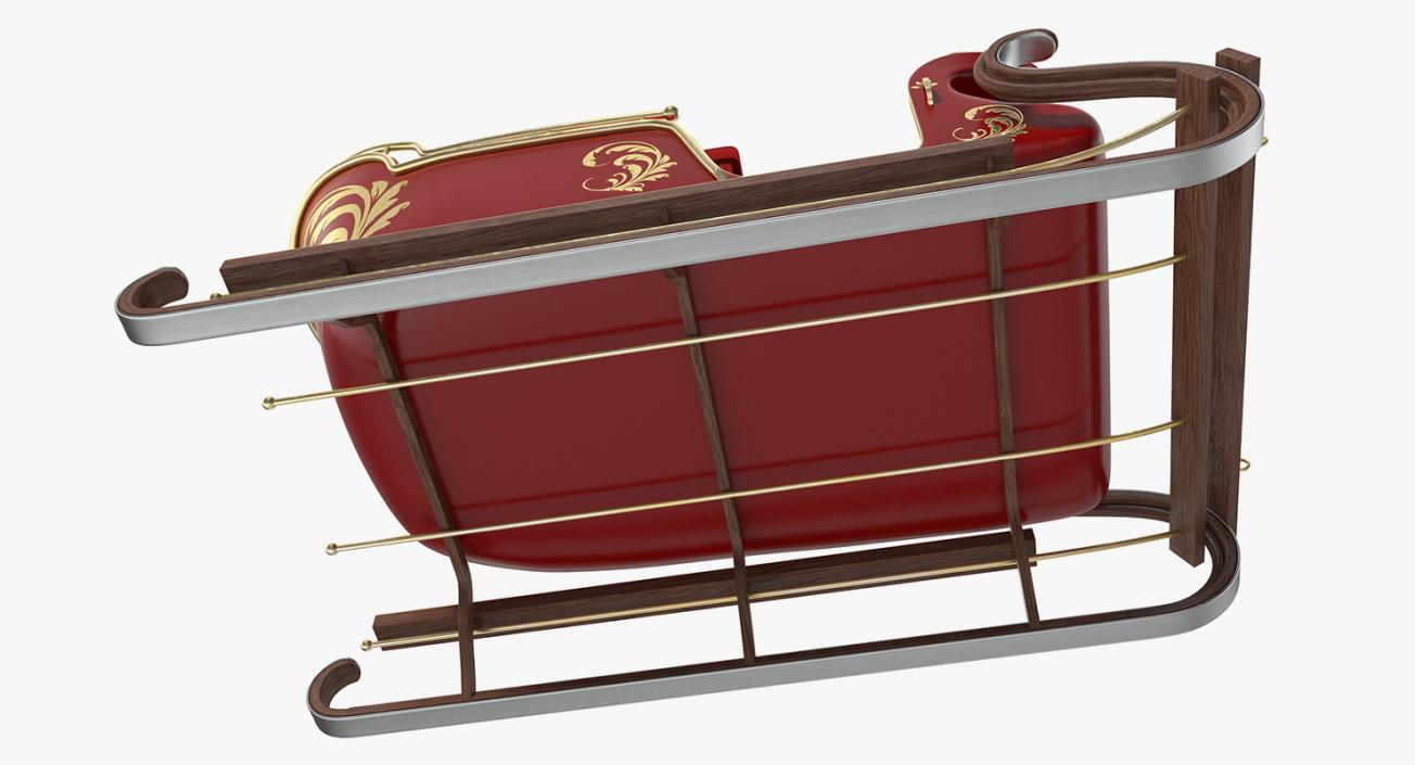 3D Santa Sleigh with Fur