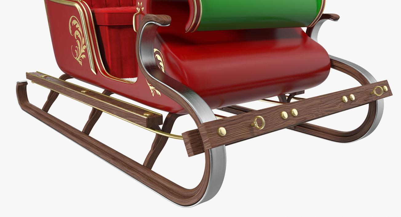 3D Santa Sleigh with Fur