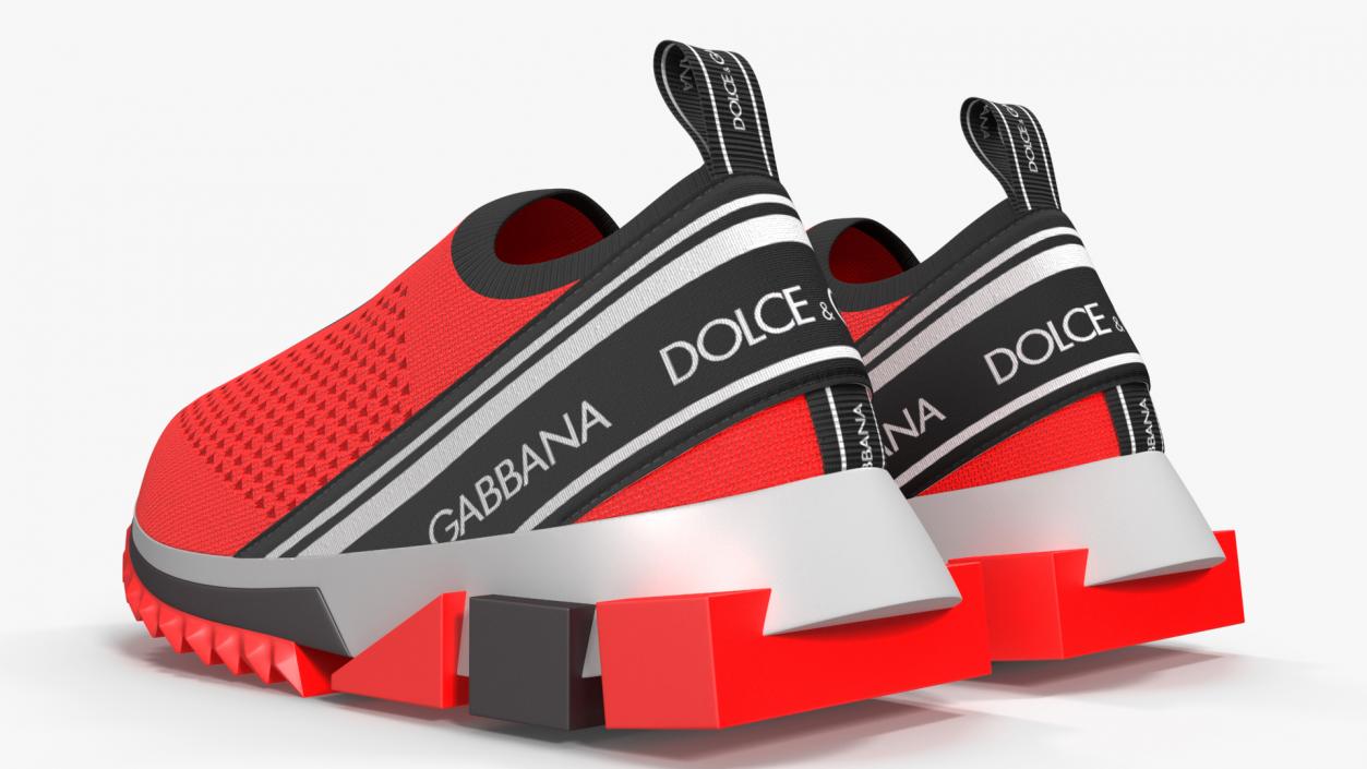 3D model Sneakers Dolce Gabbana Sorrento Red