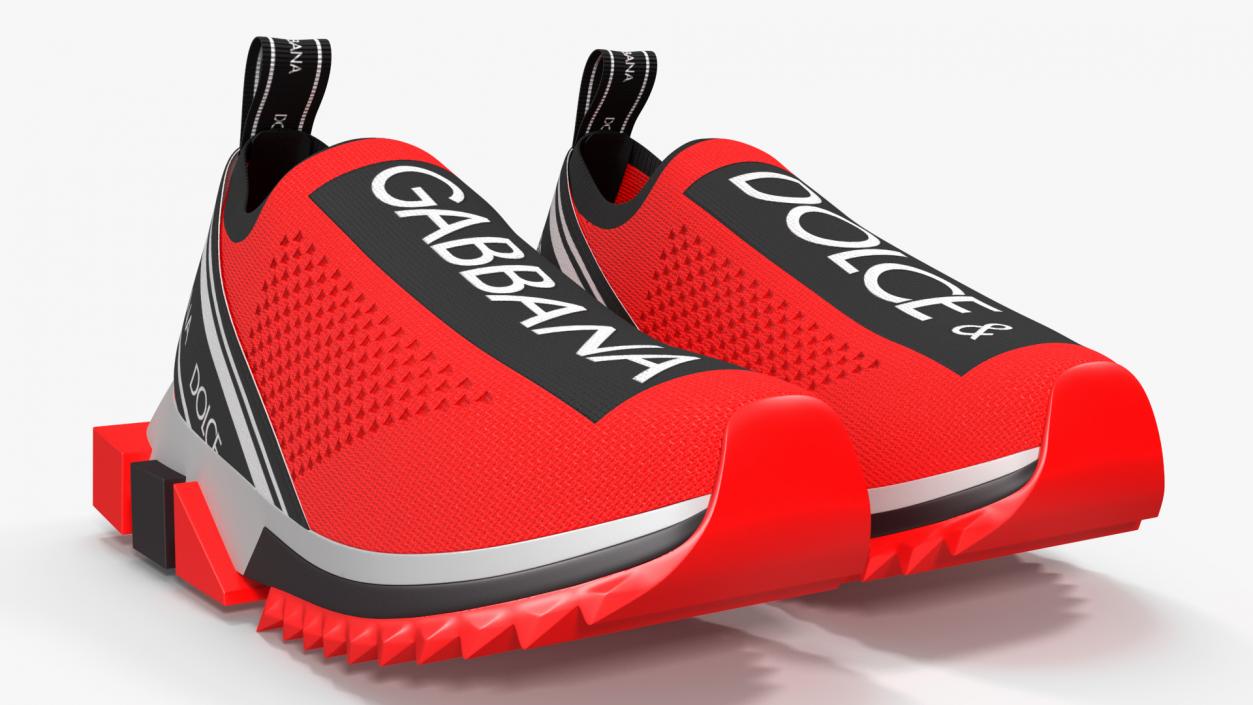 3D model Sneakers Dolce Gabbana Sorrento Red